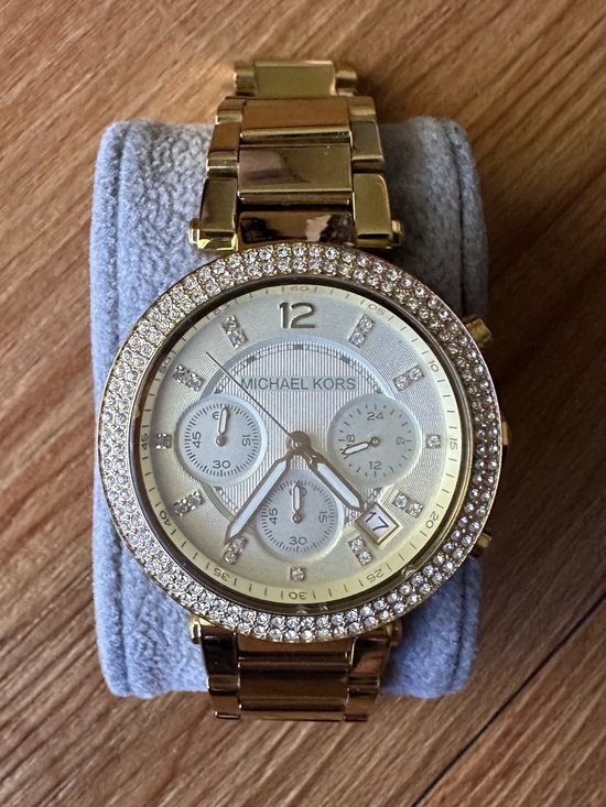 Michael Kors Accessories - Michael Kors Parker Gold Crystal-Accented Women's Watch MK 5354